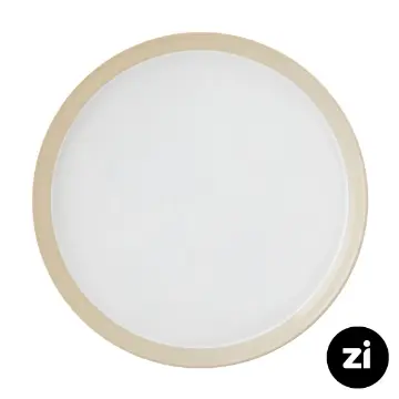 بشقاب تخت چینی زرین فرم اس پاستل کرم سایز 33