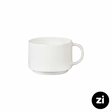 فنجان چایخوری چینی زرین فرم اس سفید سایز 8