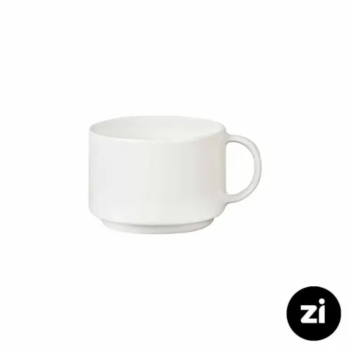 فنجان چایخوری چینی زرین فرم اس سفید سایز 8