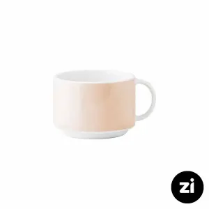 فنجان چایخوری چینی زرین فرم اس پاستل گلبهی سایز 8