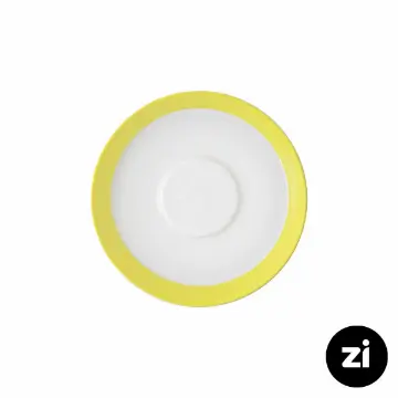 چینی زرین فرم اس نعلبکی زیر استکانی طرح پاستل لیمویی