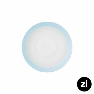 چینی زرین فرم اس نعلبکی زیر استکانی طرح پاستل آبی