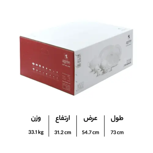 بسته بندی چینی زرین سرویس 12 نفره ایتالیا اف طرح اپرا