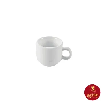 چینی زرین فنجان 6 (قهوه خوری) سفید هتلی