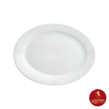 چینی زرین دیس 35 (بیضی بزرگ) سفید هتلی