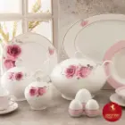 چینی زرین سرویس 6 نفره غذاخوری ایتالیا اف طرح رزفلاور