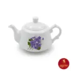 قوری لندنی چینی زرین طرح یاس بنفش