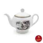 قوری چینی زرین  ایتالیا اف سایز 8 طرح ویلیج