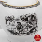 قوری چینی زرین  ایتالیا اف سایز 8 طرح ویلیج