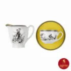 چینی زرین سرویس 17 پارچه چای خوری ایتالیا اف طرح ویلیج