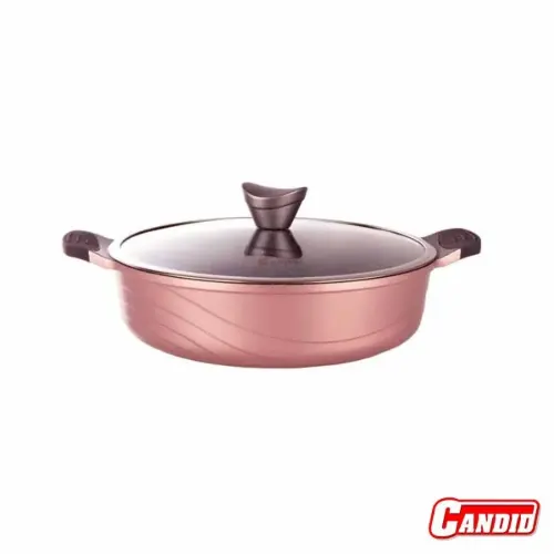 سرویس قابلمه گرانیتی 10 پارچه کاندید مدل اوشن رنگ رزگلد
