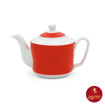 قوری چینی زرین مدل رادیانس طرح گیلاس