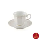 چینی زرین سرویس 12 پارچه چای خوری نئوکلاسیک طرح کاررا گلد