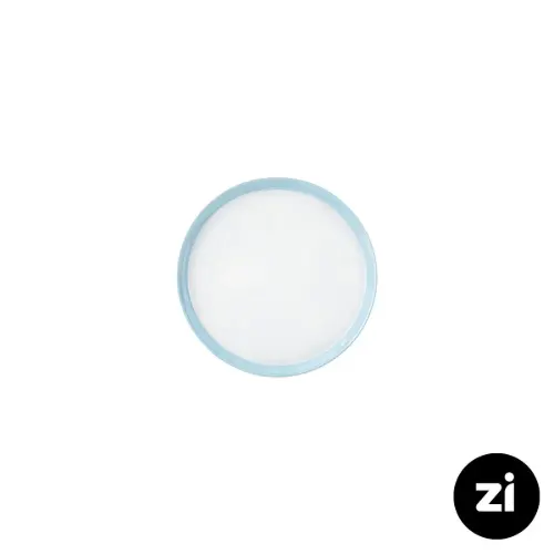 بشقاب تخت چینی زرین (Zi) فرم اس پاستل آبی سایز 12