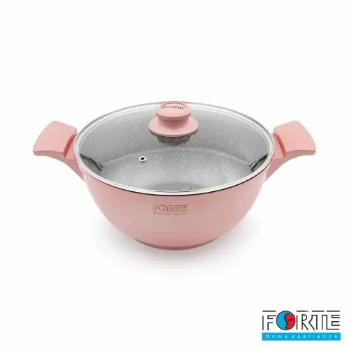 قابلمه گرانیتی فورته مدل اسکار پلاس سایز 28 رزگلد