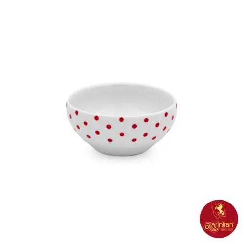 چینی زرین پیاله ایتالیا اف سایز 10 طرح اسپاتی قرمز 6 عددی
