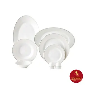 سرویس غذاخوری چینی زرین ایتالیا طرح کلارا 6 نفره