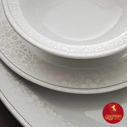 سرویس غذاخوری چینی زرین ایتالیا طرح کلارا 6 نفره