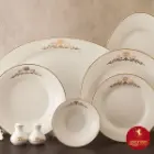 سرویس غذاخوری چینی زرین شهرزاد طرح کوئین طلایی 6 نفره