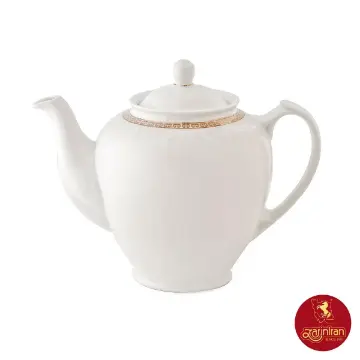 قوری چای هیئتی چینی زرین طرح ریوا طلایی