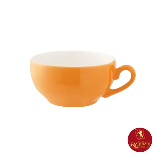 فنجان و نعلبکی کاپوچینو، لاته چینی زرین طرح نارنج