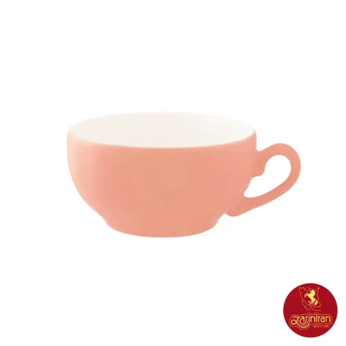 فنجان و نعلبکی کاپوچینو، لاته چینی زرین طرح ماربل 2 پارچه