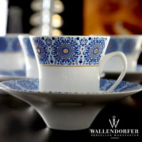 مشخصات سرویس چینی 12 نفره شهرزاد طرح سلطانیه طلایی والندورفر Wallendorfer
