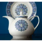 قوری سرویس چینی 12 نفره شهرزاد طرح سلطانیه طلایی والندورفر Wallendorfer