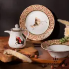 سوپ خوری سرویس چینی والندورفر Wallendorfer شهرزاد طرح چوگان 12 نفره
