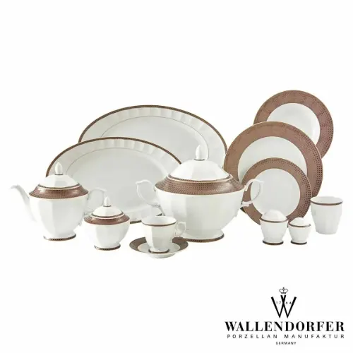 قیمت سرویس چینی والندورفر Wallendorfer نئوکلاسیک سورن طلایی 12 نفره
