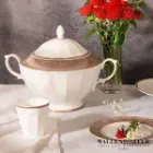 سرویس چینی والندورفر Wallendorfer نئوکلاسیک سورن طلایی 12 نفره