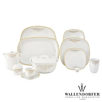 سرویس چینی با کیفیت والندورفر Wallendorfer کواترو طرح موناکو 12 نفره