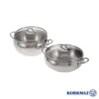 سرویس قابلمه استیل کرکماز 9 پارچه A1800