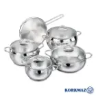 سرویس قابلمه استیل کرکماز 9 پارچه A1800