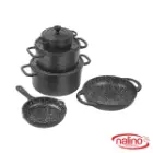 سرویس قابلمه چدن 8 پارچه نالینو مدل Tekla تکلا (جعبه چوبی)