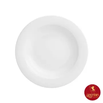 چینی زرین بشقاب گود23 (خورشت خوری 3 نفره) سفید هتلی