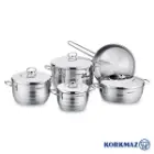 سرویس قابلمه استیل کرکماز 9 پارچه A1900