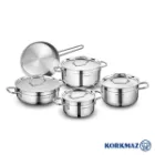 سرویس قابلمه استیل کرکماز 9 پارچه A1660