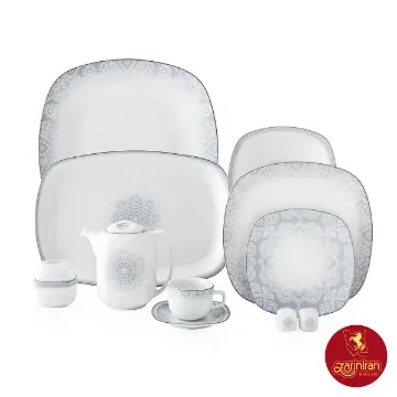 سرویس چینی زرین کواترو طرح ادلین توسی 12 نفره