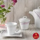 چینی زرین سرویس 6 نفره وینچی الیسه طرح آلبا پلاتینی