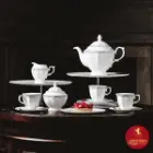 سرویس چینی 6 نفره سرمه ای