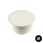 کاسه در دار چینی زرین زی سایز بزرگ پاستل کرم