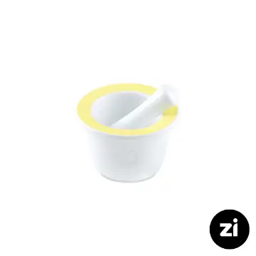 هاون چینی زرین Zi رنگ پاستل لیمویی