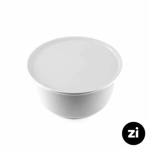 کاسه در دار چینی زرین زی سایز بزرگ پاستل طوسی