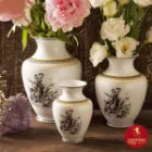 گلدان چینی زرین رعنا طرح ویلیج سایز متوسط