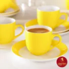 سرویس 12 پارچه قهوه خوری چینی زرین ایتالیا اف طرح آفتاب