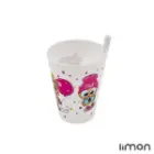 لیوان نی دار لیمون چاپدار