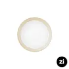 نعلبکی زیر استکانی چینی زرین (Zi) فرم اس سایز 12 طرح پاستل کرم