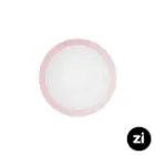 نعلبکی زیر استکانی چینی زرین (Zi) فرم اس سایز 12 طرح پاستل صورتی