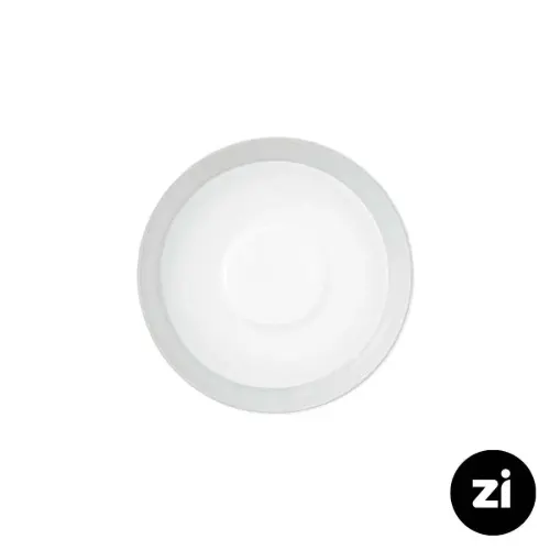 نعلبکی زیر استکانی چینی زرین (Zi) فرم اس سایز 12 طرح پاستل طوسی